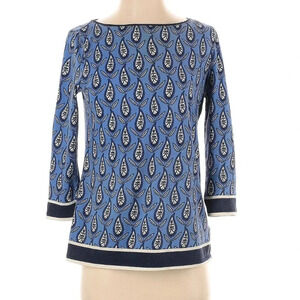 Talbots Paisley Cotton Tee Shirt